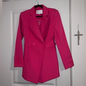 Pink blazer romper